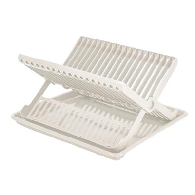 Afwas afdruiprek met lekbak - wit - kunststof - 37 x 33 x 21 cm - afwassen en drogen