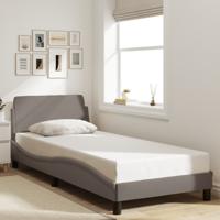 Bedframe met hoofdeinde zonder matras 80x200 cm stof taupe