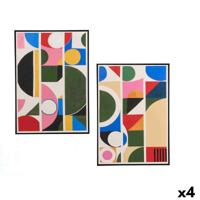 Canvas Gift Decor Abstract 50 x 3 x 70 cm (4 Stuks)
