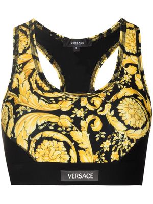 Versace brassière de sport à imprimé baroque - Noir