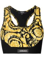 Versace brassière de sport à imprimé baroque - Noir - thumbnail