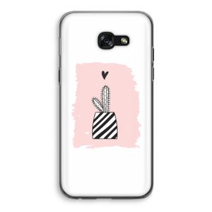 Zwart-wit cactus: Samsung Galaxy A5 (2017) Transparant Hoesje
