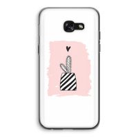 Zwart-wit cactus: Samsung Galaxy A5 (2017) Transparant Hoesje