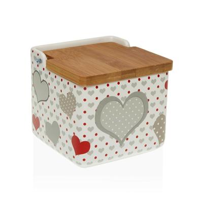 Zoutvaatje met deksel Versa Sweet 12,2 x 11,5 x 12,2 cm Keramisch