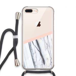 A touch of peach: iPhone 8 Plus Transparant Hoesje met koord