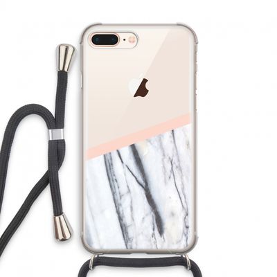 A touch of peach: iPhone 8 Plus Transparant Hoesje met koord