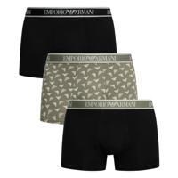 Armani boxershort 3-pack groen - zwart met logo print