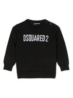 DSQUARED2 KIDS pull en maille à logo intarsia - Noir - thumbnail