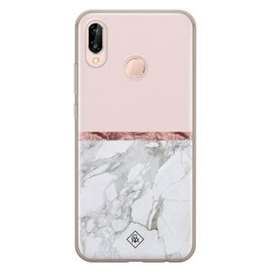 Huawei P20 Lite siliconen telefoonhoesje - Rose all day