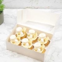 Topped Cupcakes - White&Gold (6 stuks)