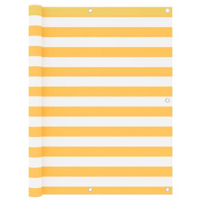 VidaXL Balkonscherm 120x300 cm oxford stof wit en geel