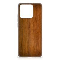 Xiaomi Redmi 10C Bumper Hoesje Donker Hout - thumbnail