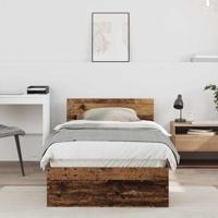 Bedframe met hoofdeinde Oud hout 75 x 190 cm Bewerkt hout