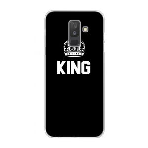 King zwart: Samsung Galaxy A6 Plus (2018) Transparant Hoesje