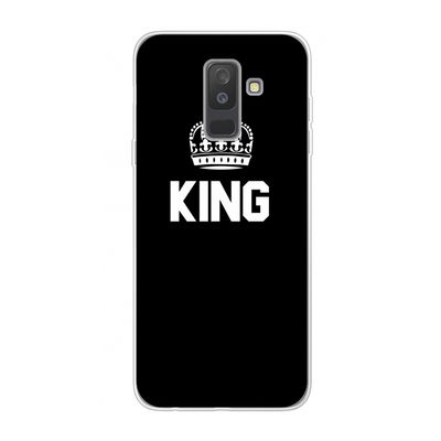 King zwart: Samsung Galaxy A6 Plus (2018) Transparant Hoesje
