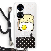 Sleep All Day: Huawei P50 Transparant Hoesje met koord