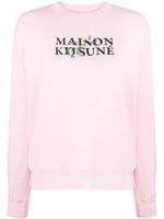 Maison Kitsuné sweat en coton à logo imprimé - Rose - thumbnail