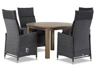 Garden Collections Madera/Brighton rond 120 cm dining tuinset 5-delig