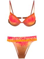 Amir Slama bikini tie-dye à broderies - Multicolore - thumbnail