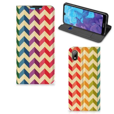 Huawei Y5 (2019) | Hoesje met Magneet | Zigzag Multi Color Huawei Y5 (2019) | Hoesje met Magneet | Zigzag Multi Color