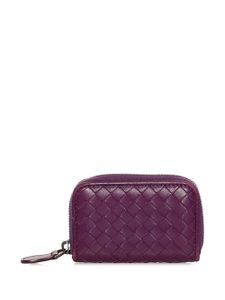 Bottega Veneta Pre-Owned portefeuille zippé en cuir Intrecciato - Violet