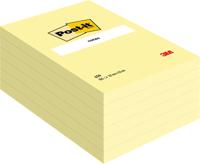 Memoblok post-it 659 102x152mm geel | 6 stuks