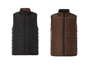 LIVERGY Heren bodywarmer (XL, Zwart/bruin)