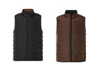 LIVERGY Heren bodywarmer (XL, Zwart/bruin)