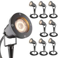 HOFTRONIC™ Sydney - 9x Prikspot XL - Aluminium - Zwart - IP65 waterdicht - Geschikt voor GU10 spot - 20 watt - 3 jaar garantie HOFTRONIC™ Sydney - 9x Prikspot XL - Aluminium - Zwart - IP65 waterdicht - Geschikt voor GU10 spot - 20 watt - 3 jaar garantie