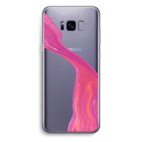Paarse stroom: Samsung Galaxy S8 Plus Transparant Hoesje