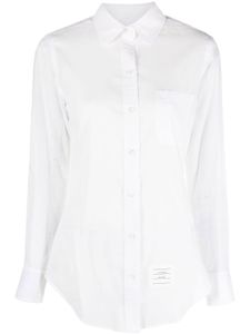 Thom Browne chemise en coton à col rond - Blanc