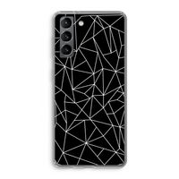 Geometrische lijnen wit: Samsung Galaxy S21 Transparant Hoesje