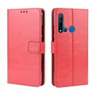 Retro Crazy Horse textuur horizontale Flip lederen case voor Huawei P20 Lite (2019)/Nova 5i met houder & kaartsleuven & fotolijstjes (rood)
