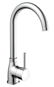 Schutte MANETTI ééngreepsmengkraan keuken met ronde uitloop | chroom - 35816 35816