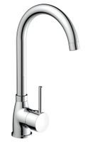 Schutte MANETTI ééngreepsmengkraan keuken met ronde uitloop | chroom - 35816 35816 - thumbnail