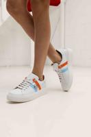 Philipp Plein 80014 02 Sneakers Kids Wit/Oranje/Blauw - Maat 36 - Kleur: WitBlauwOranje | Soccerfanshop