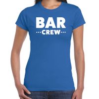 Bar Crew t-shirt voor dames - personeel/staff shirt - blauw 2XL  -
