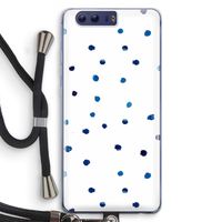 Blauwe stippen: Honor 9 Transparant Hoesje met koord
