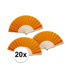 20 stuks zomerse Spaanse waaiers oranje