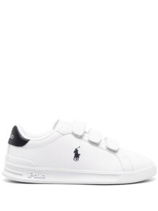 Polo Ralph Lauren logo-embroidered leather sneakers - Blanc