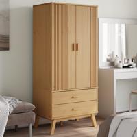 Kledingkast OLDEN 76,5x53x172 cm massief grenenhout bruin
