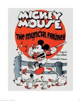 Kunstdruk Mickey Mouse The Musical Farmer 40x50cm