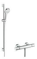 Hansgrohe Croma Select S Vario Ecostat Comfort Douchecombinatie 90 Cm. Chroom - thumbnail