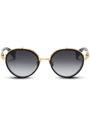 Balmain Eyewear lunettes de soleil teintées à monture ronde - Noir