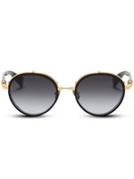 Balmain Eyewear lunettes de soleil teintées à monture ronde - Noir