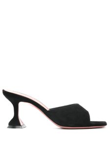 Amina Muaddi mules Lupita 70 mm en daim - Noir