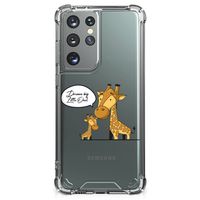 Samsung Galaxy S21 Ultra Stevig Bumper Hoesje Giraffe