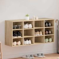 Schoenenkast Sonoma eiken 103 x 30 x 51 cm Bewerkt hout