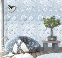 Behang Bubbels lichtblauw