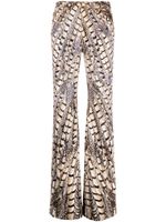 Roberto Cavalli jean évasé à imprimé animalier - Tons neutres
